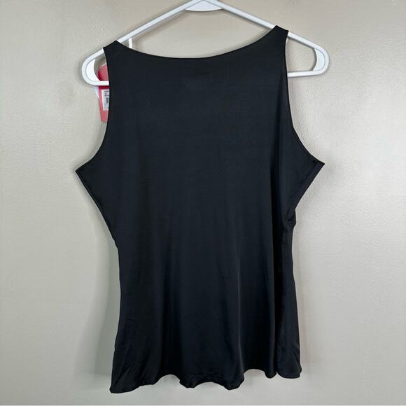 NEW Spanx Cami Tank Top Womens 1X Black Stretch Shape Wear Shirt - Picture 5 of 6